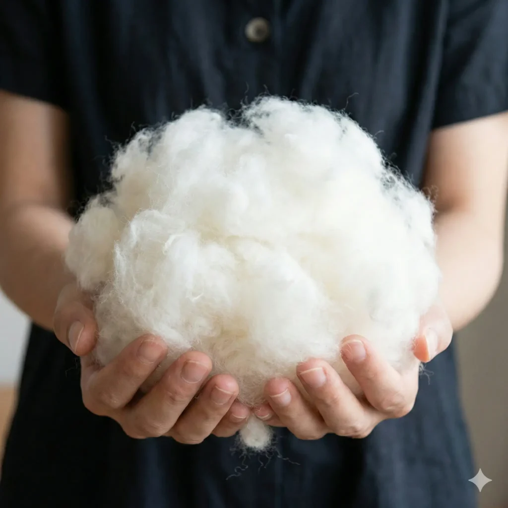 Aufbereitete Ananasfasern